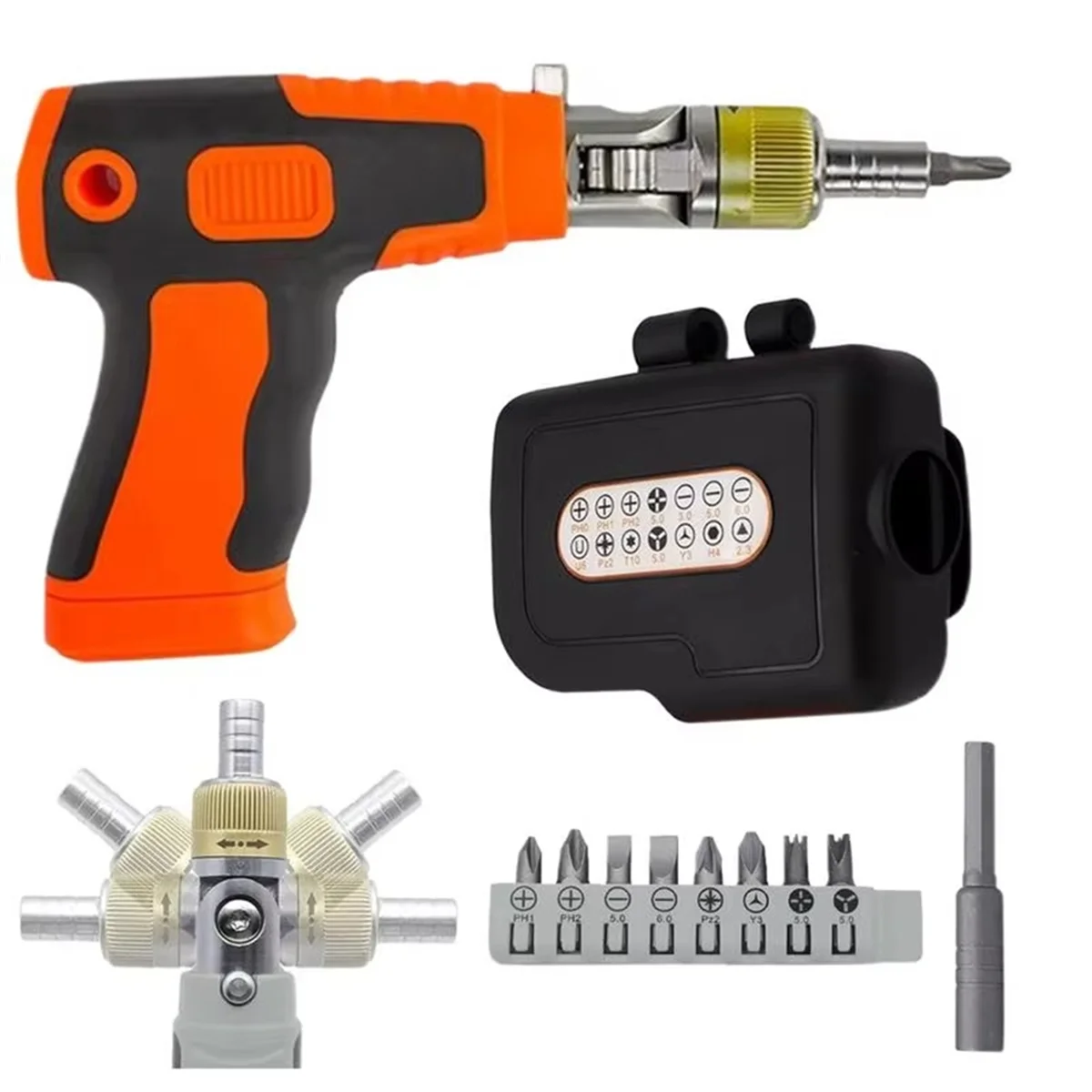 Y31A 래칫 스크류 드라이버 180도 조절 가능한 각도 스크루 드라이버 전자 컴퓨터 도구 수리 키트 인체 공학적 너트 드라이브