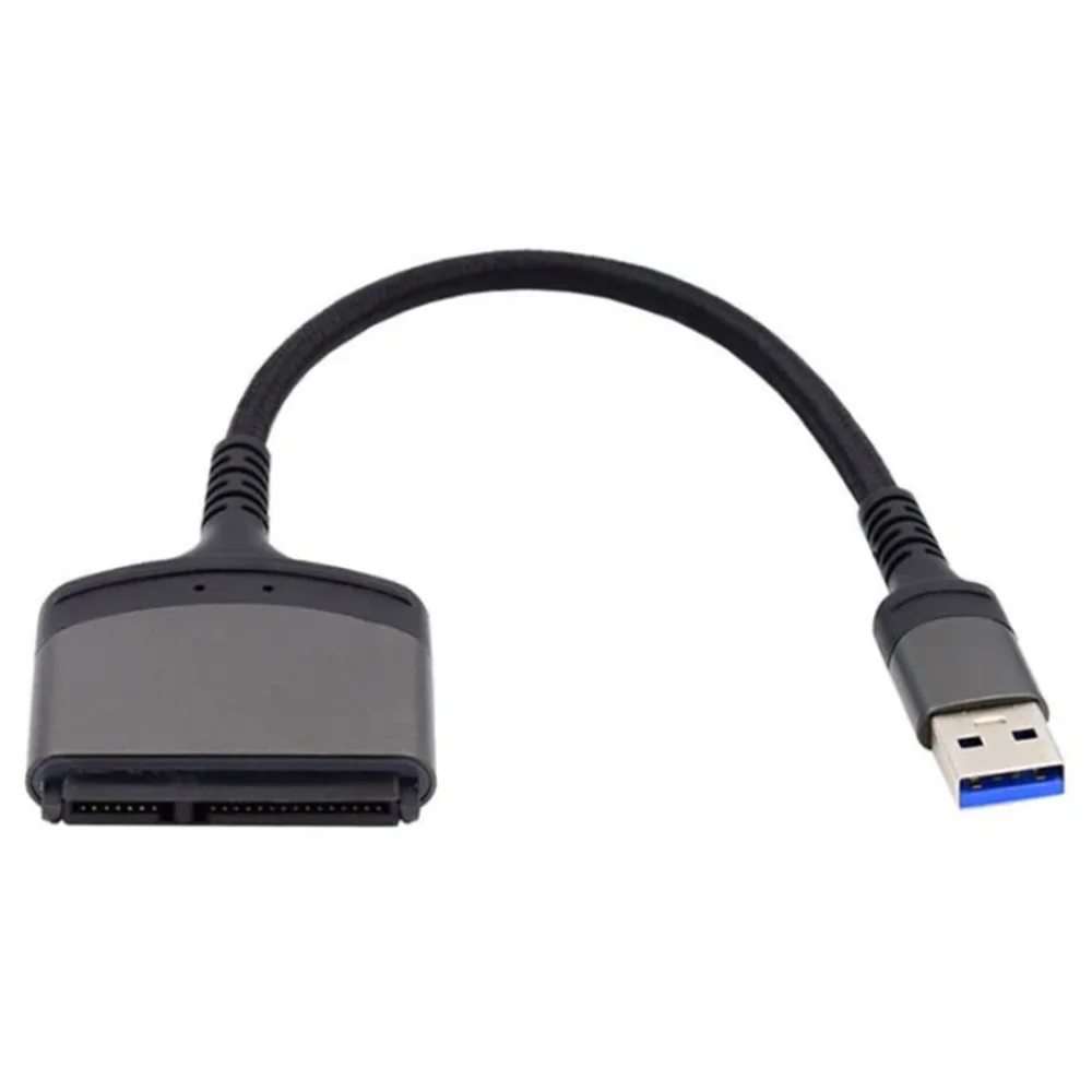 Cable USB 3,0 tipo C a SATA 7 + 15 de 22 Pines, adaptador de disco duro externo HDD SSD para Windows 7/8/10, compatible con transmisión de datos de