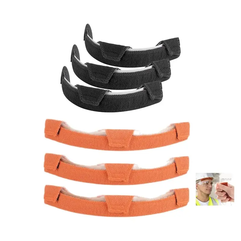 [NEW!A25P】 Reusable Helmet Sweatbands 6 Pcs For Summer Safety Hard Hat Headband Replacement Band