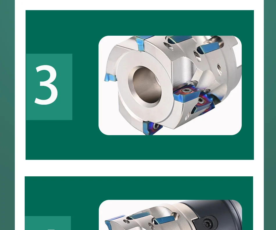 BAP BAP400R 400R Spiralförmiger Schneidkopf für Maisfräser. Verwendet für APMT APMT1604 1604 1135 Wendeschneidplatten für FMB FMB22 FMB27 Werkzeughalter. – Detail 16