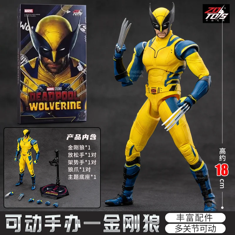 Zd Toys Film 1:10 Deadpool & Wolverine Action Figures Deadpool Boxed Wolverine Collection Adult Action Figures Kids Toy