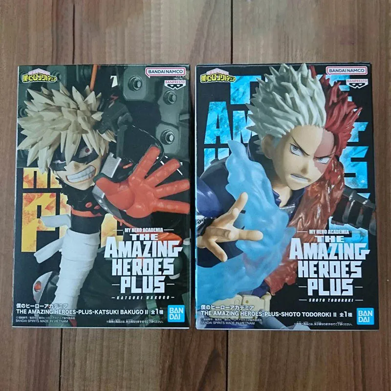 BANPRESTO My Hero Academia THE AMAZING HEROES PLUS KATSUKI BAKUGO Ⅱ SHOTO TODOROKI Ⅱ PVC Anime Action Figures Model Toy