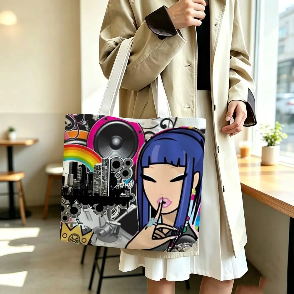 Pop Culture Cartoon T-Tokidoki   Printed Canvas Tote Bag Shoulder Bag Commuter Mommy Shopping Bag