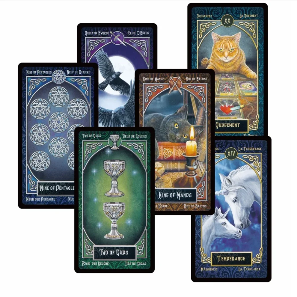 2022 Familiars tarot cards deck English Spanish French German version mysterious animal magic divination card game