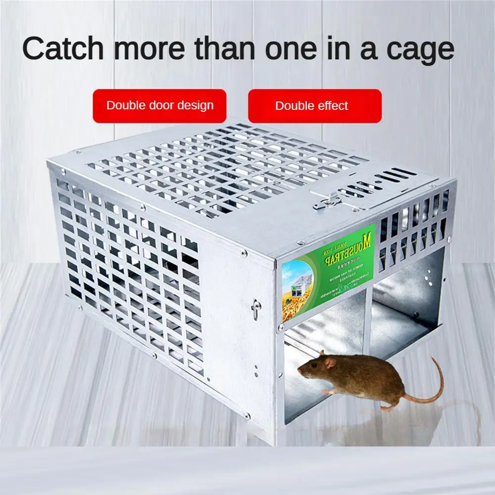 Indoor Outdoor Rat Trap Rat Cage Reusable Safety Non-toxic Pest Repeller Self-locking Household Gadget Mouse Trap Rats Cage