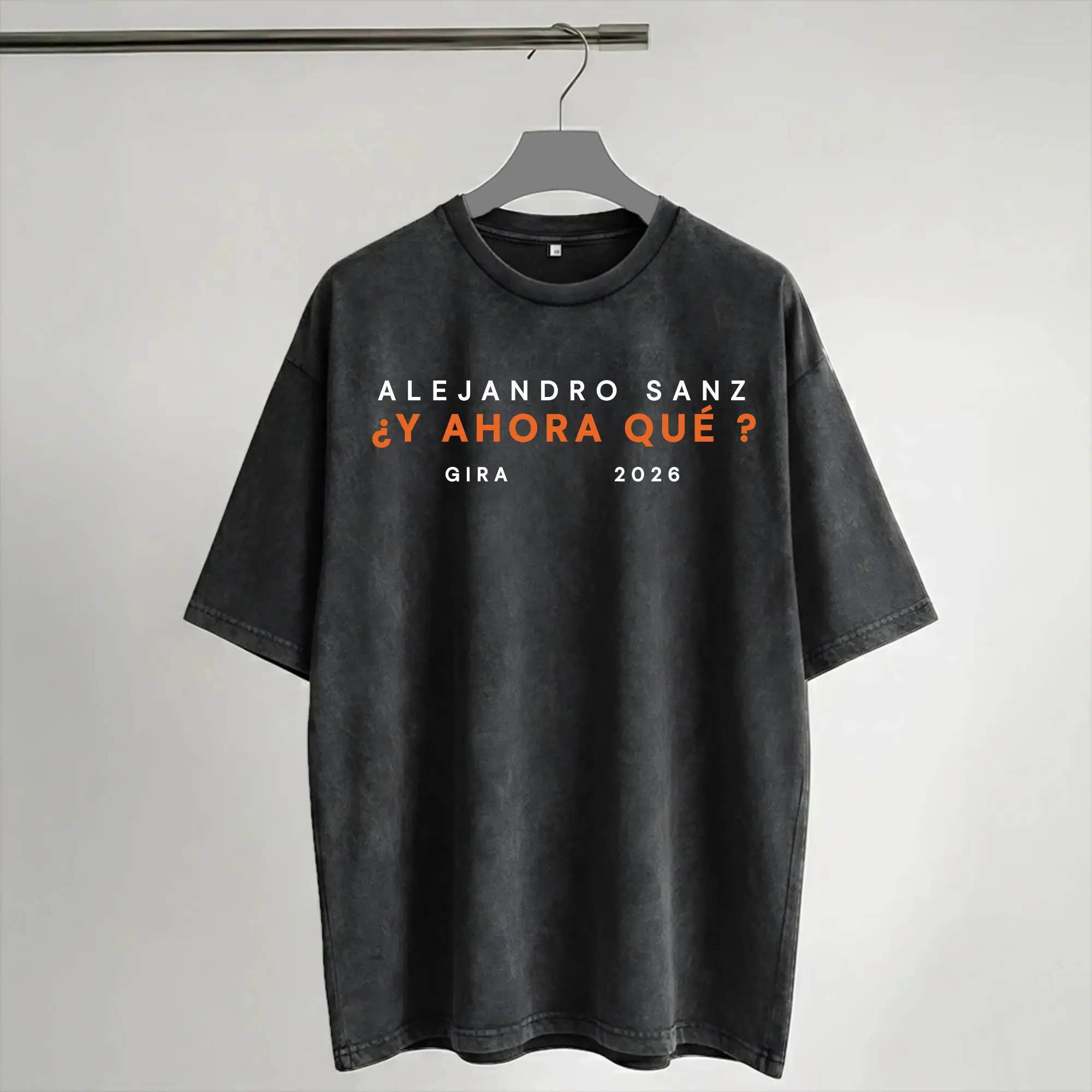 Alejandro Sanz 2026 Concert Washed T Shirt Streetwear Hip Hop Casual T-Shirts  Tee Shirt Men Women Short Sleeve Harajuku