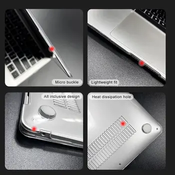 Pouzdro na notebook pro Macbook Air 13 A2337 2020 A2338 M1 Chip Pro 13 2022 M2 Air 13,6 M2 pro Macbook Pro 14 pouzdro M4 2023 M3 Pro 16 10 nejlepší prodej Pouzdro pro Macbook Air 13 - №2