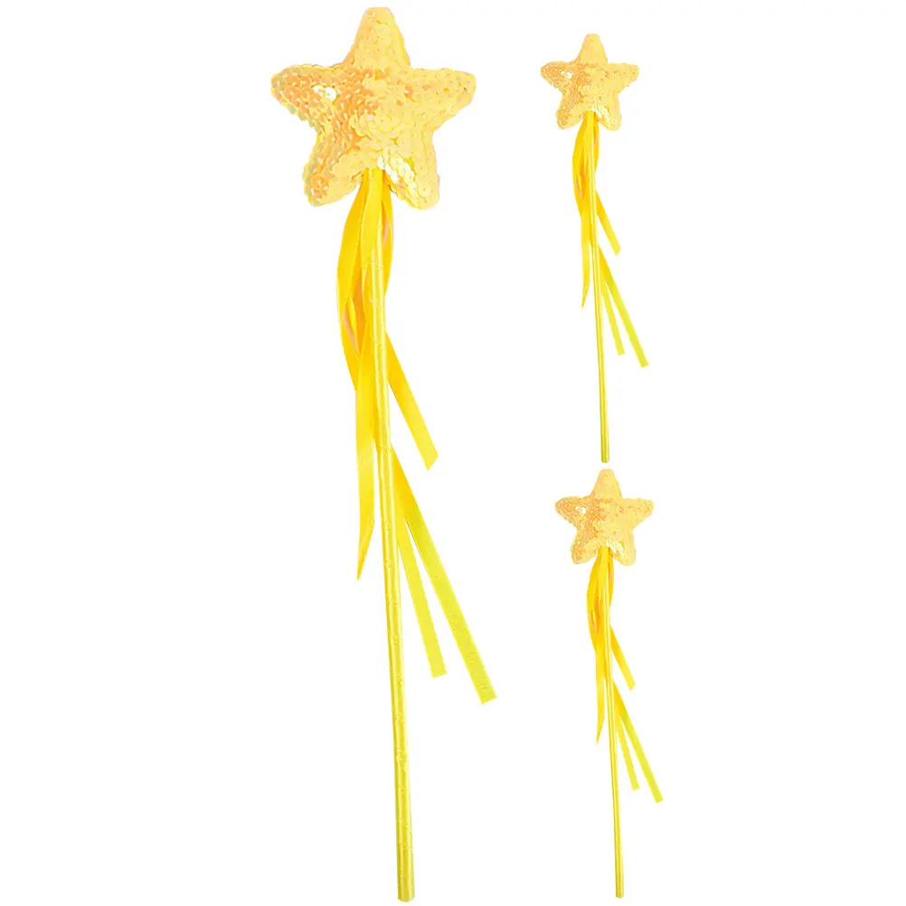 

3 шт., волшебные палочки в форме звезды, яркая декоративная палочка для девочек, сценический реквизит, сувениры для вечеринки, палочка для косплея