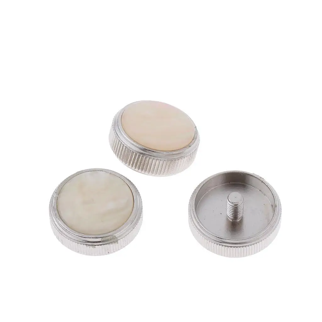 3pcs Rustproof And Durable Alloy Made Trumpet Valve Finger Buttons Smooth Line Durability Brass Wind