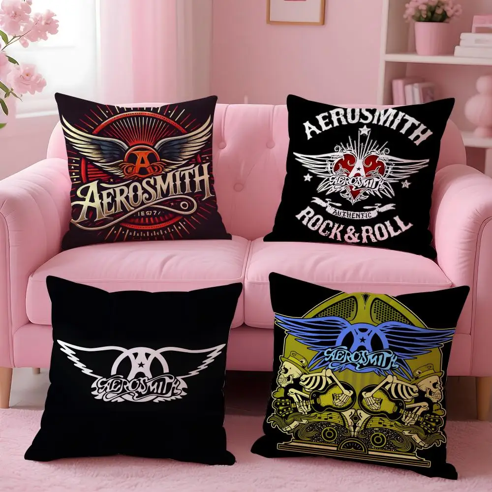 Band A-Aerosmith Cushion Cover Breathable Linen Pillowcase Summer Odorless Eco-Friendly Invisible Zipper Washable
