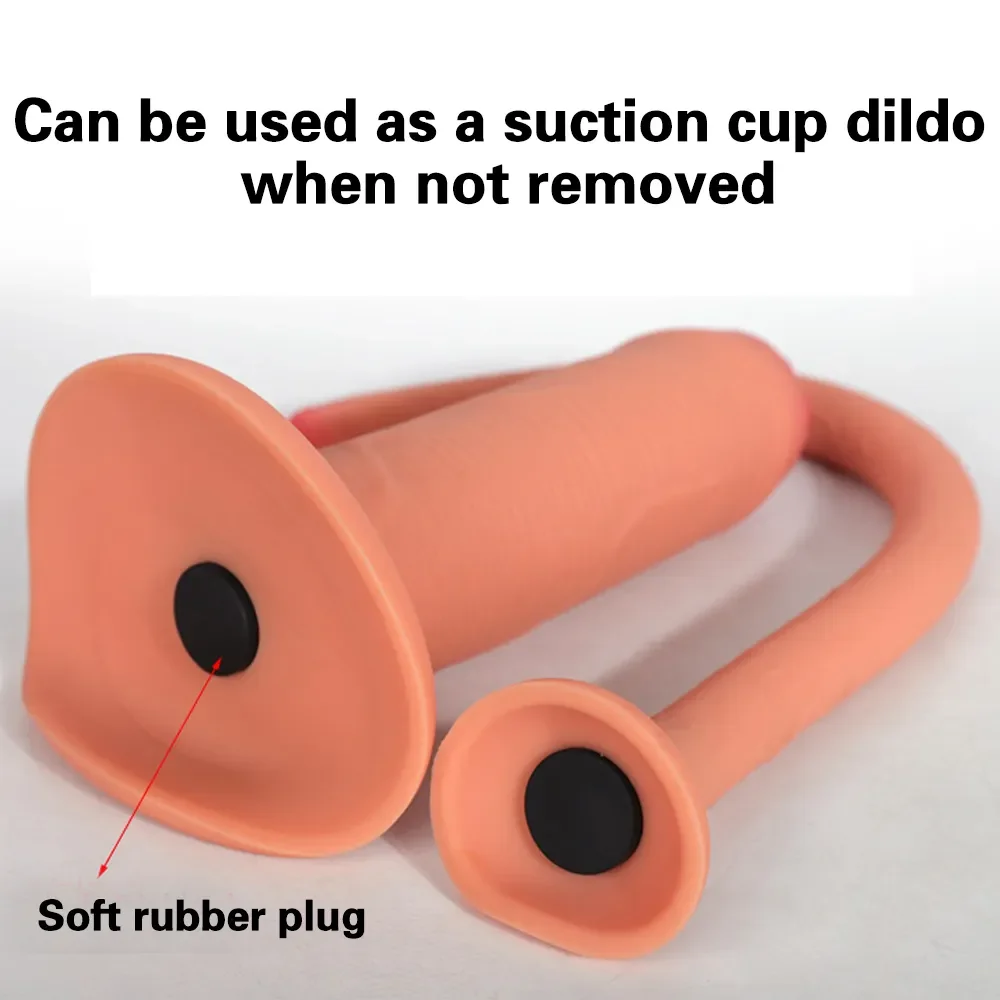 Hollow Soft Silicone Bathroom Female Masturbator Realistic Long Penis Vagina Anal Enema Suction Cup Dildos Large Adult Sex Toys