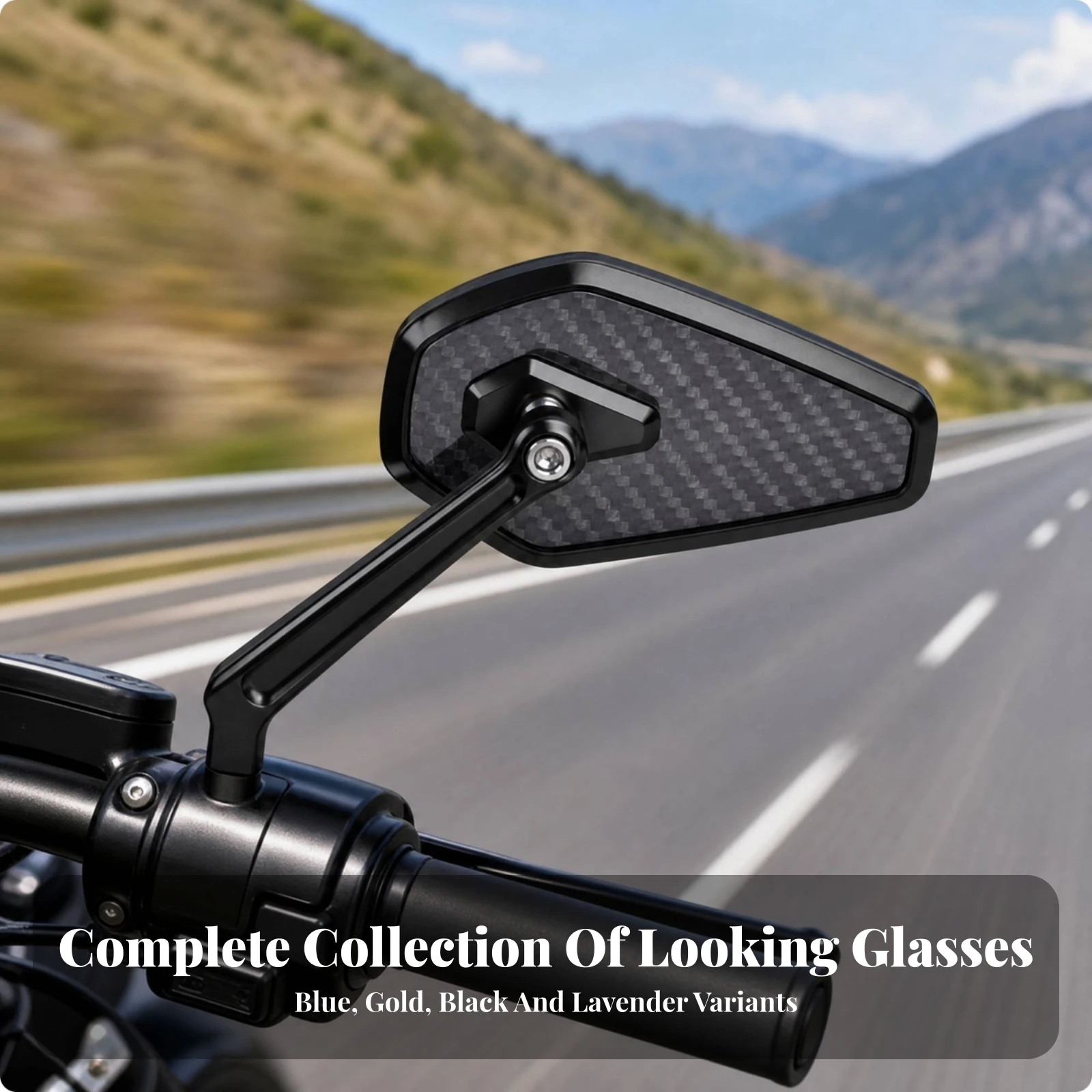 Motorcycle Mirrors Adjustable HarleyMotor Rear-View Mirror Mirrors Long-Lasting for Touring Riding