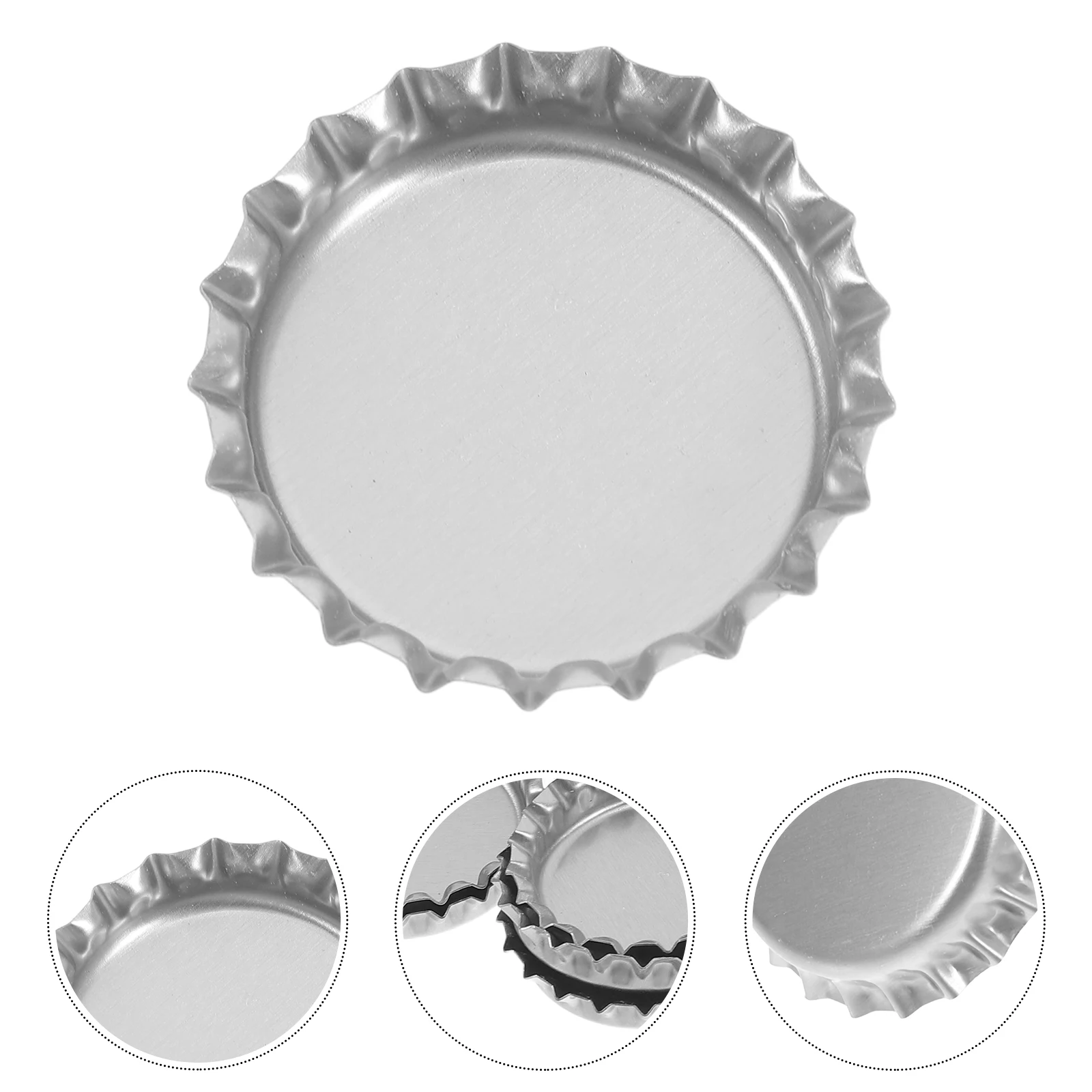 

100Pcs DIY Spray Art Bottle Caps 1 Inch Silver Flat Metal Caps for Crafting Jewelry Making Birthday Party Favor Craft Supplies