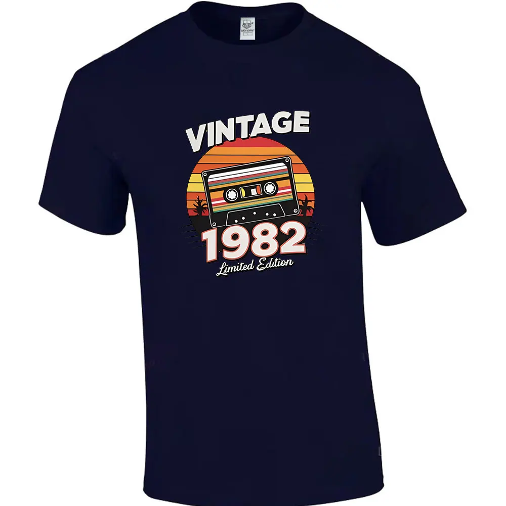 Vintage 1982 Limited Edition Unisex T-Shirt Retro and Nostalgic Perfect for Music Lovers T-shirt Design Graphic T Shirts Cotton