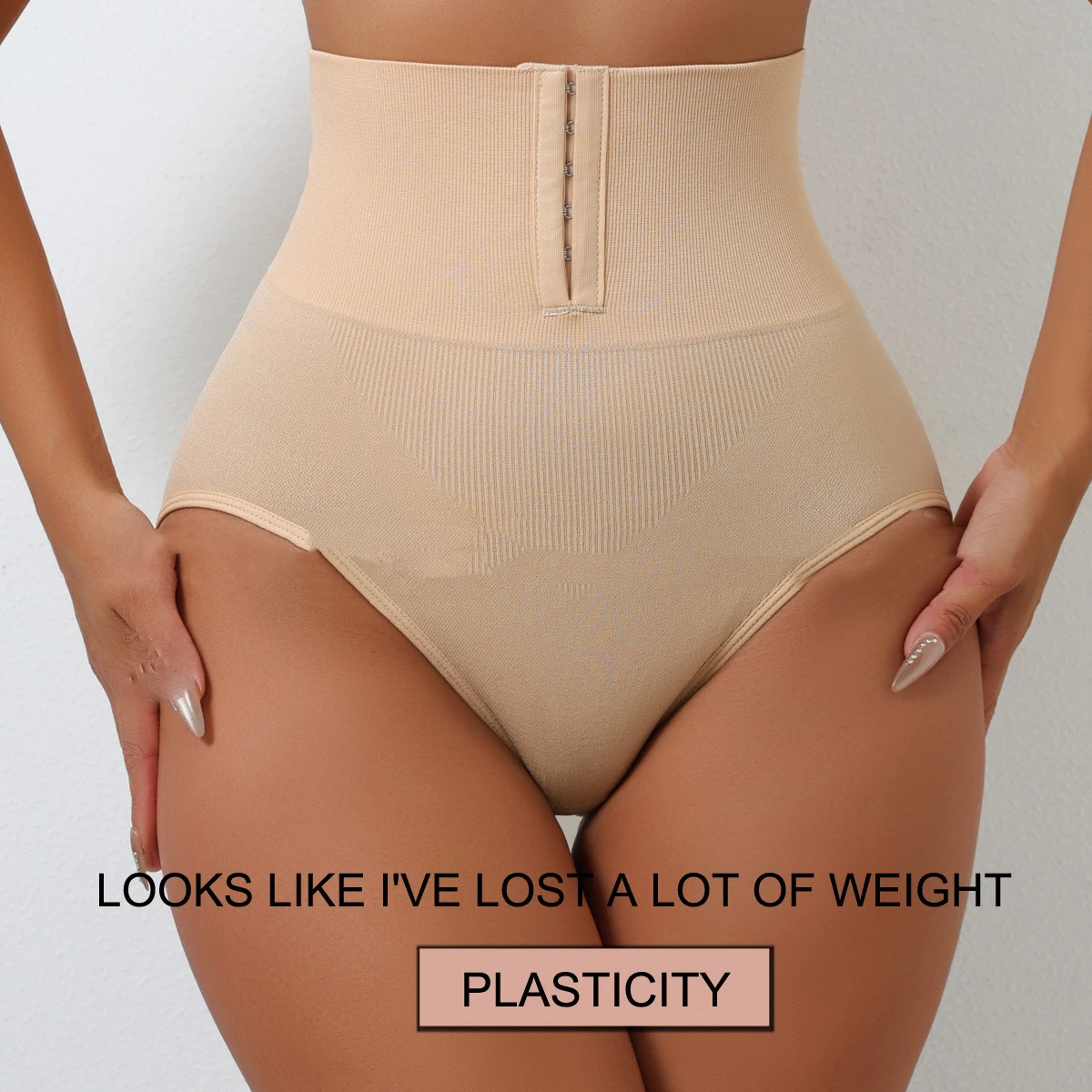 2pcs Women High Waist Shaping Briefs Buckle adjustment Body Shaper Slimming Underwear Butt Lifter Control Pantie Shapewear Pant