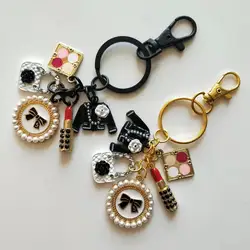Luxury CC Jewelry Car Key Chains Women Bag Handbag Pendants Plush Keychain Gift Jewelry