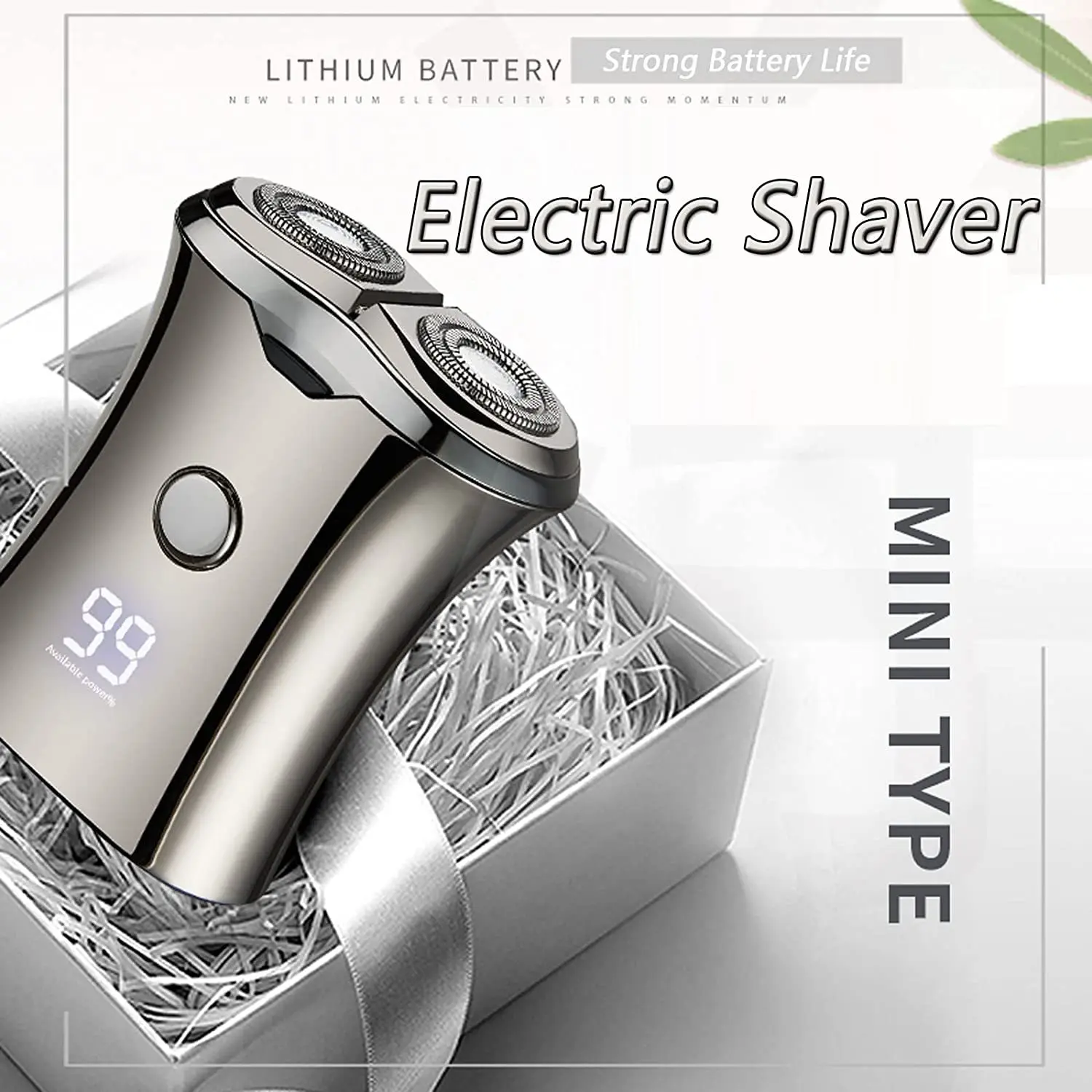 Mini Electric Men's Travel Razor Pocket Washable Charging Portable Cordless Trimmer Dual Razor Beard Razor