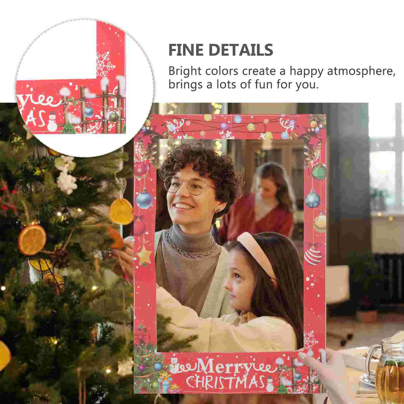 New Years Picture Frame Xmas Decoration Christmas Paper Frames Photo Party Props for