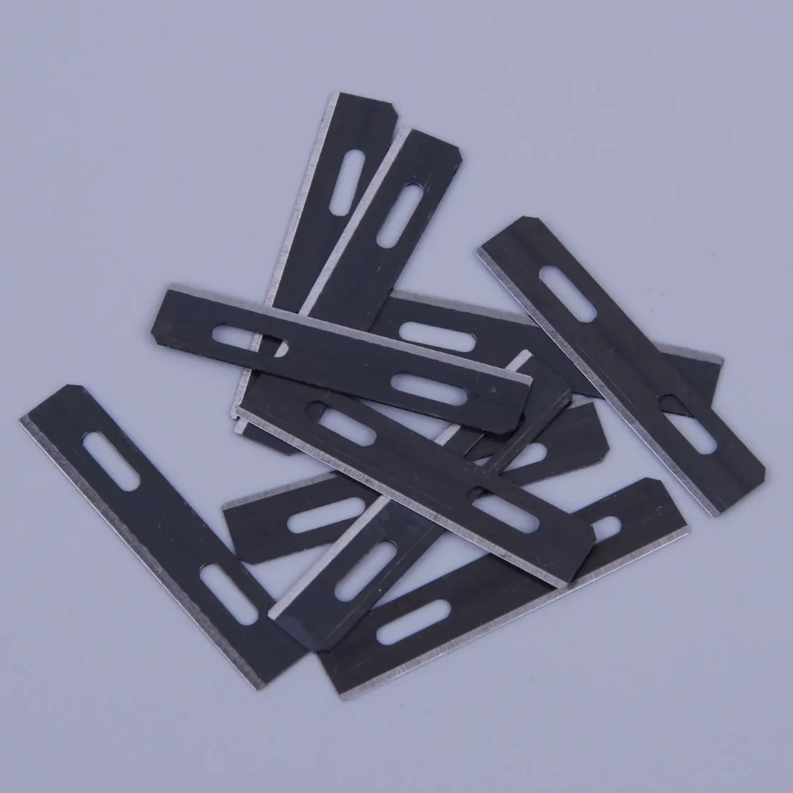 LETAOSK Black 10pcs Replacement Stainless Steel Blades for Skiver Safety Strander Lace Maker Tool Leather Craft