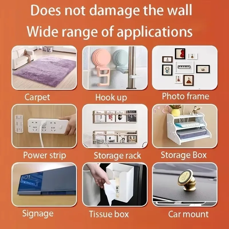 Double Sided Powerful Adhesive Multipurpose Removable Adhesive Tape Transparent Grip Mounting Washable Waterproof Strong Sticky