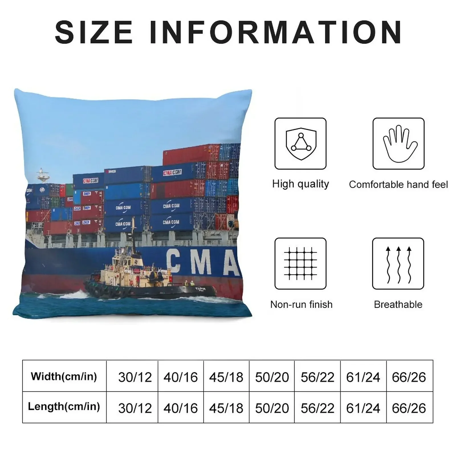 Container cargo ship Throw Pillow autumn pillowcase Pillow Case christmas pillow case pillowcase