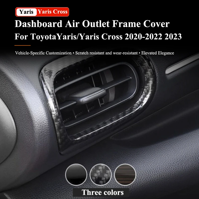 

Dashboard Left & Right Air Vent Frame Trim Interior Modification Cover for Toyota Yaris Cross 2020-2022 2023 Accessories