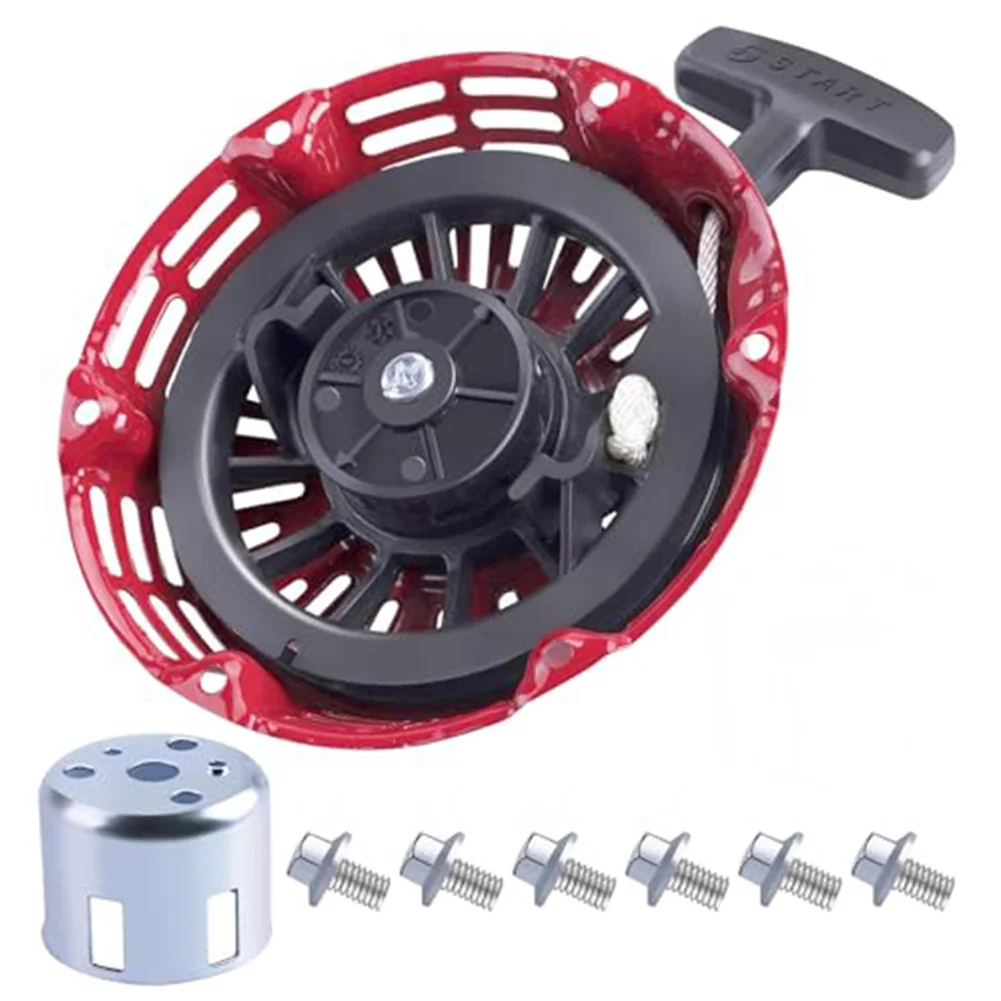 

Starter Assembly Recoil Starter Small Engine Repair Red And White Starter Cup Included 6 Mounting Bolts Included