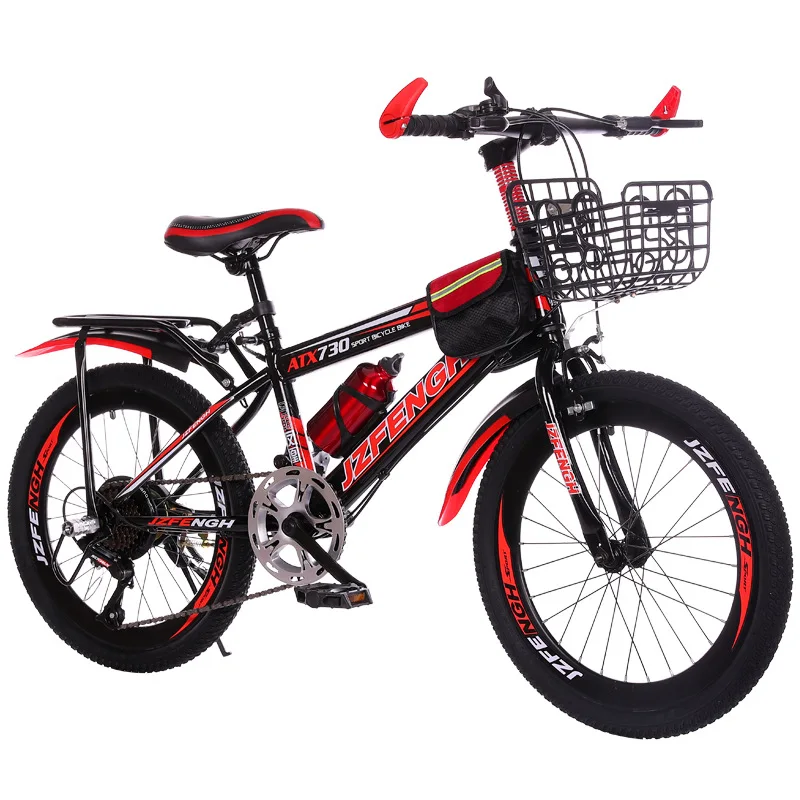 

Kids 20 22 24 Mountain Bike with Carbon Steel Frame and Kids Variable Speed Regular Pedal Bike