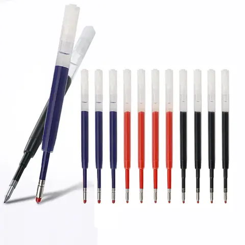 10pcs 424 잉크 젤 펜 리필 99mm 블루 블랙 레드 교체 가능 G2 볼펜 리필 0.5mm 학교 쓰기 Office 편지지 Best5