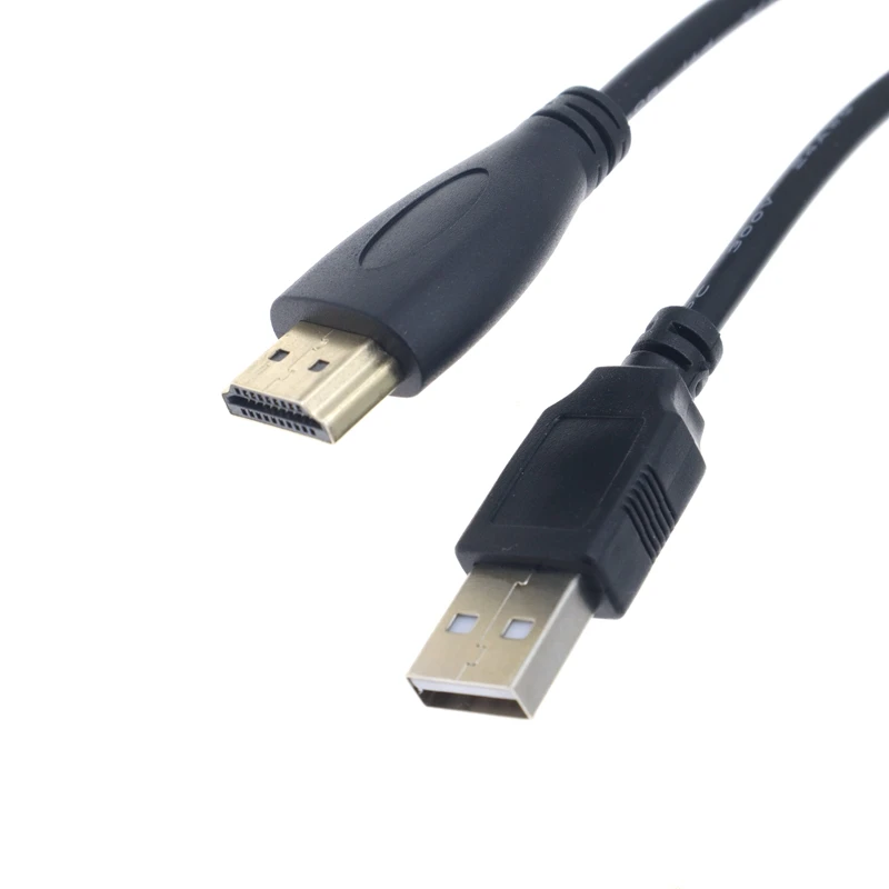 Good Quality New HD Video Cable HDMI-compatible Male To Female Connector With USB 2.0 Charger Cable Spliter Adapter Extender