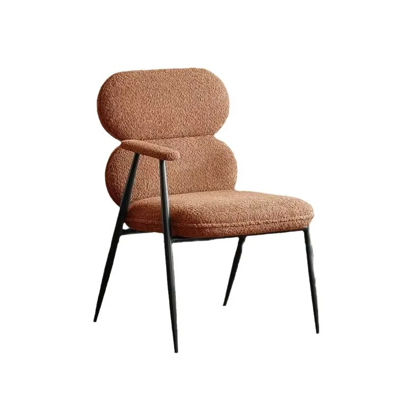 

Teddy Velvet Home Armrest Office Exhibition Hall Negotiation Chair Cafe Special Chair