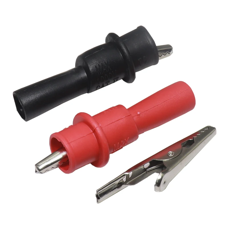 【4PCS】 Red and Black Wire Clips Ac/Dc Rated 10A 1000V Suitable for Multimeter Tools