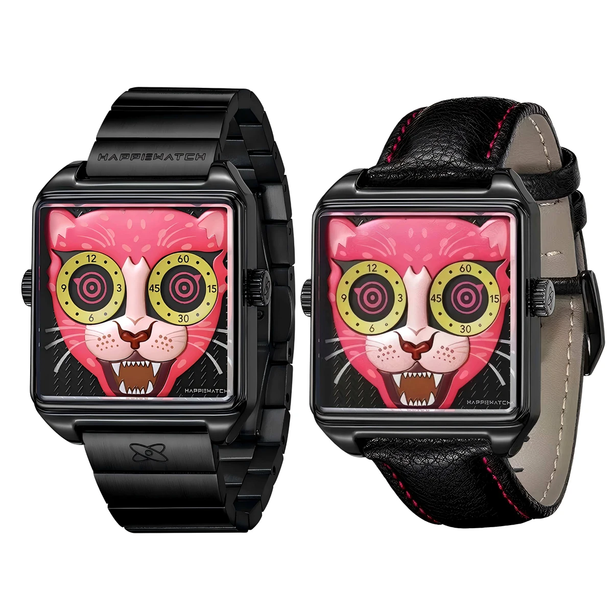 Happie Watch Couple Watches Sapphire Mirror Mechanical Watch Waterproof Luminous Luxury Calendar Wristwatch Tungsten Steel Strap