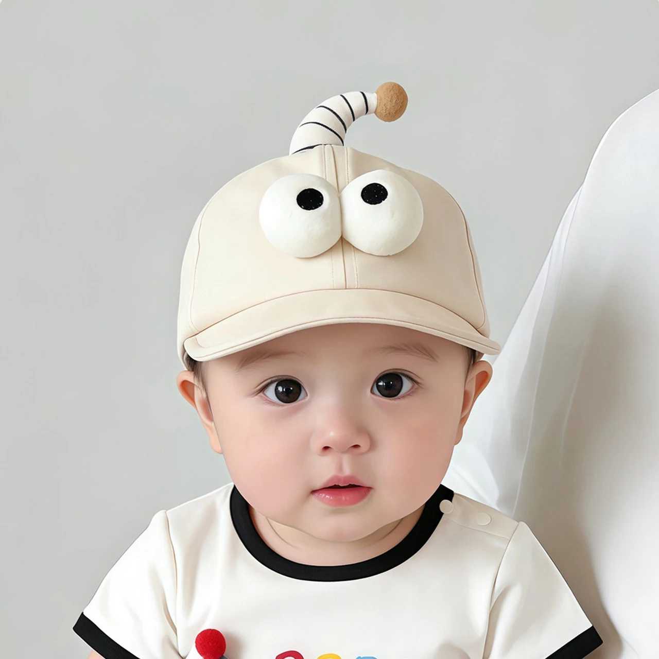 Cartoon Baby Duck Tongue Hat Big Eyes Toddler Peaked Cap Cute Penguin Kids Baseball Caps Outdoor Children Sun Hats 6-24Month view 5
