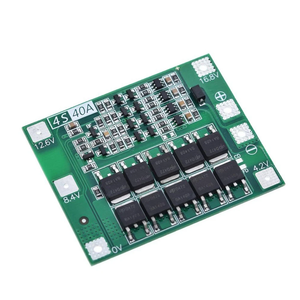 B04C-4S 40A 18650 Li-Ion Lithium Battery Charger PCB Board BMS Protection Module for Drill Motor 14.8V 16.8V Lipo Cell Module