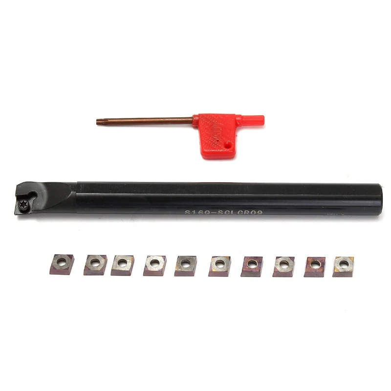 

S16Q-SCLCR09 Держатель токарного инструмента с ЧПУ + 10 шт. Лезвие CCMT09T3