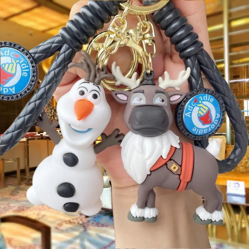 Gefrorene Cartoon-Puppe Schlüsselanhänger Niedliche Elsa Prinzessin Taschenanhänger Auto Schlüsselanhänger Großhandel