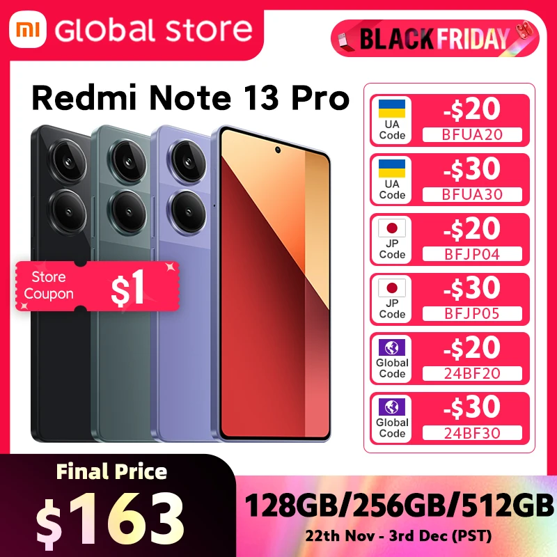 Xiaomi-Smartphone Redmi Note 13 Pro, Version globale, 4G, 256G, 512 Go, Dean MTK Helio, G99-Ultra, Écran AMOLED 6.67 