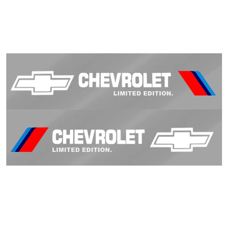 2pcs Car Side Door Sticker Badge Decal Decoration Emblem For Chevrolet Captiva Silverado Spark Monza Crvalier Malibus Volt