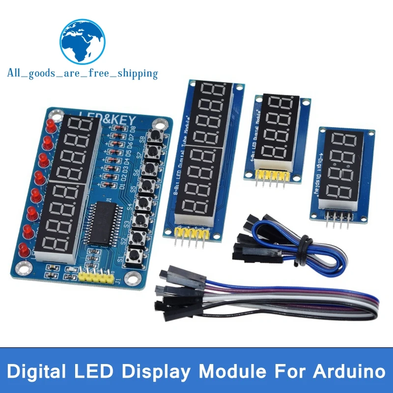 TM1637 4 Bits / TM1638 / 74HC595 8 bit Digital LED Display Module 7 Segment 0.36Inch Clock RED Anode Tube Four Serial Driver