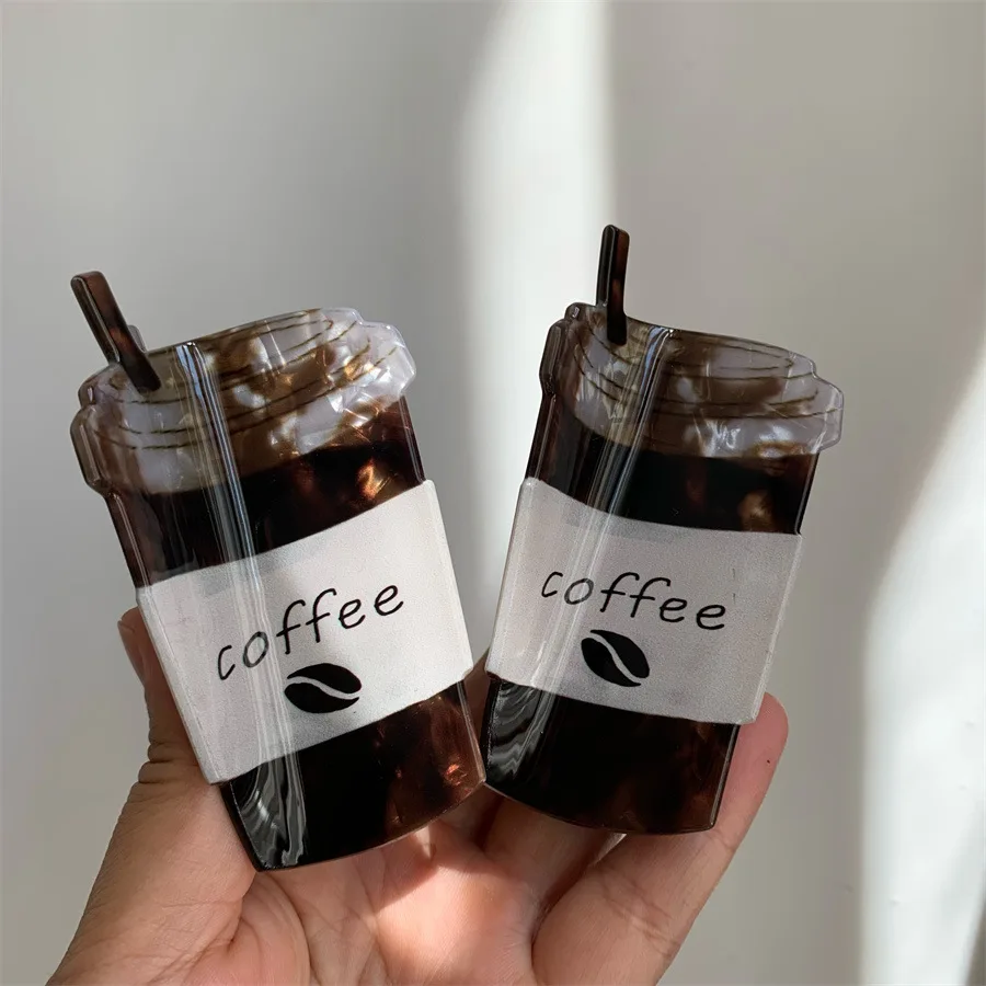 

Creative Coffee Cup Shape Hair Clip Cute Acrylic Hair Accessory, Stylish For Daily Hairstyling, Adorable Decor For Coffe