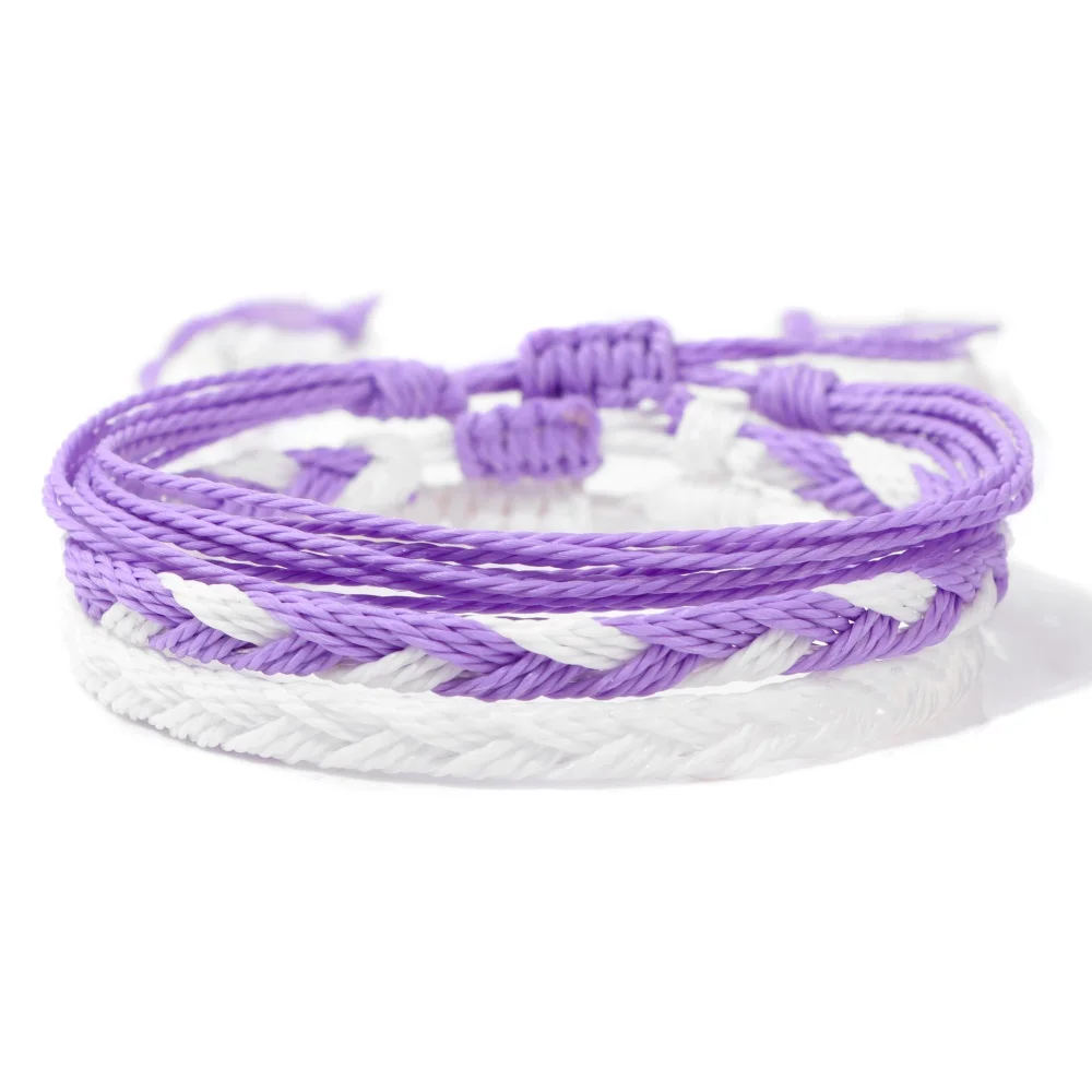 Bohemian Braided Wrap Rope Bracelets Colorful Handmade Thread Braided Bracelet Multilayer For Women Men Friendship Jewelry Gift