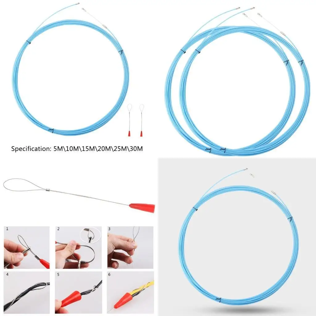 

G6KF 3mm Guide Device Electric Cable Push Pullers Duct Snake Rodder Fish Tape Wire