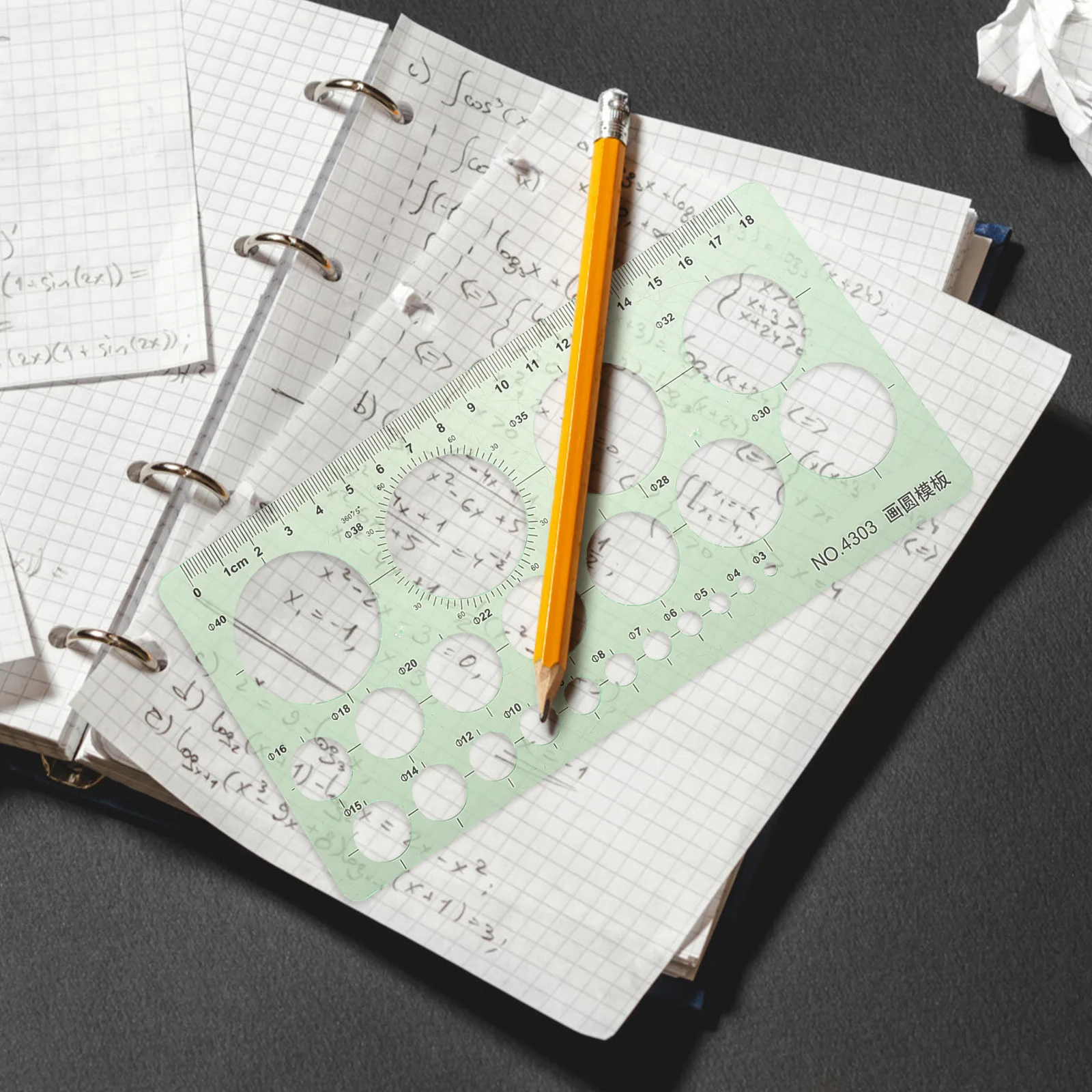 3Pcs Students Drawing Templates Multi-Functional Plastic Rulers for Architecture Engineering Drafting Technical Drawing Supplies