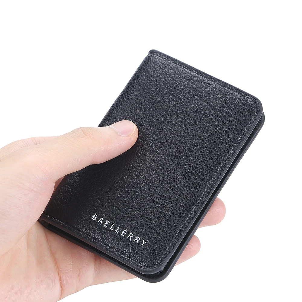 2023 New Short Men Wallets Mini Card Holder Luxury Male Purse High Quality PU Leather Brand Men's Wallet