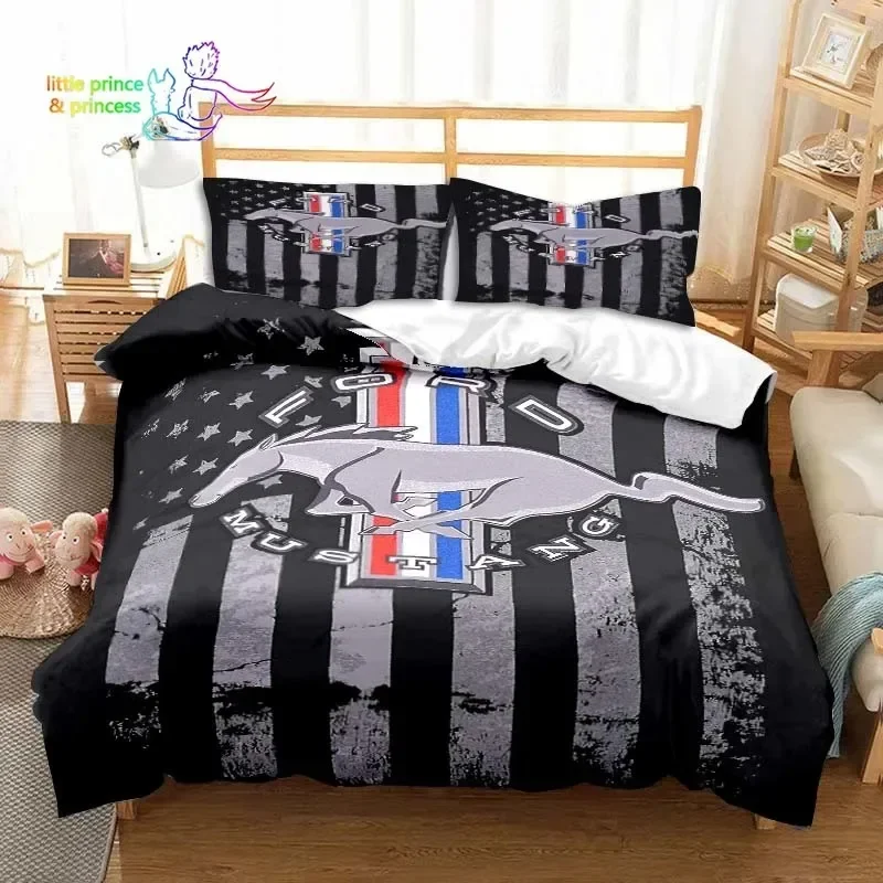 Mustang Car 3D Print Bedding Set Single Twin Full Queen King Size Bed Set Adult Kid Bedroom Bedding Gift