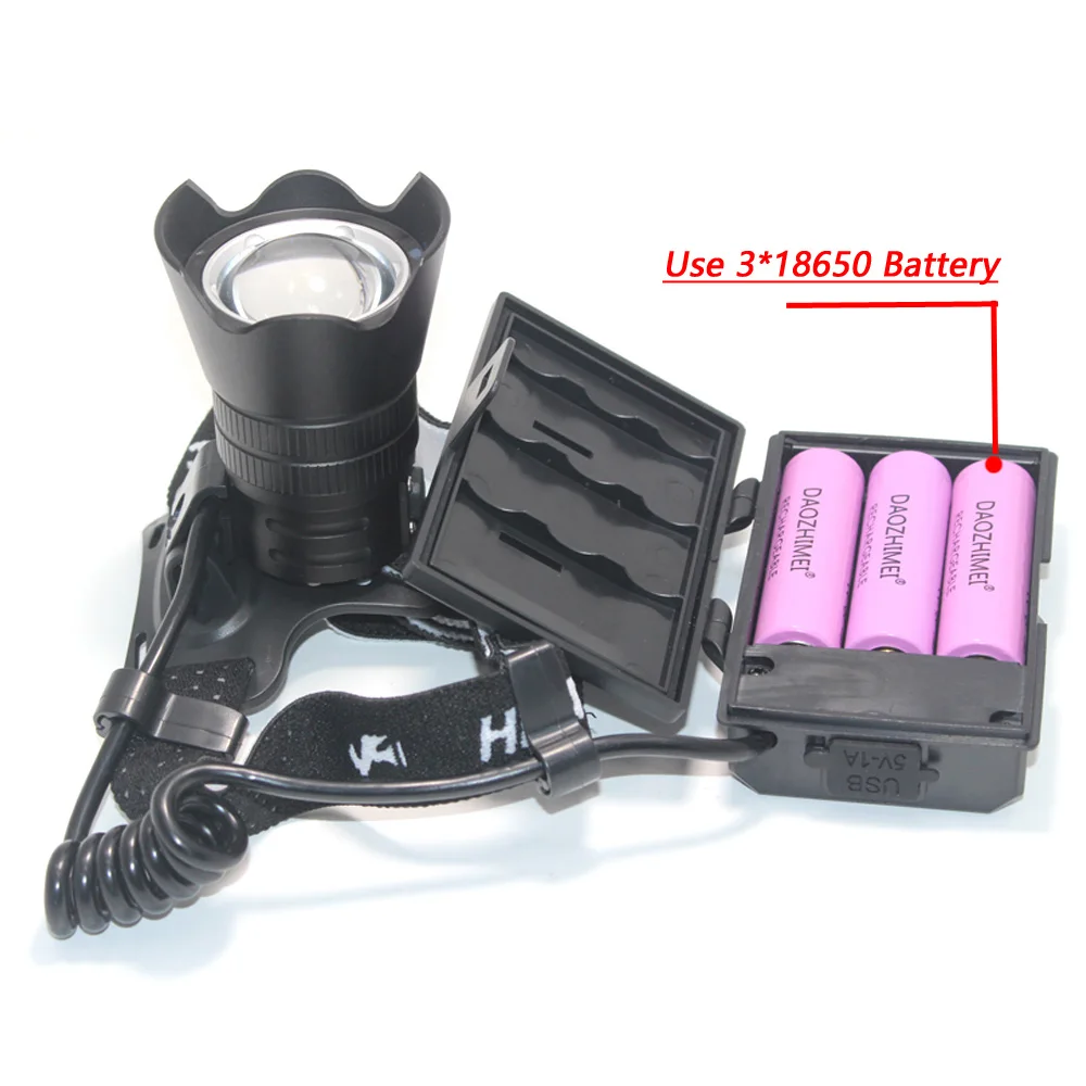 

Outdoor Powerful XHP90 LED Headlamp zoom Hunting Headlight USB Rechargeable hiking Torch18650 Camping Waterproof Lantern