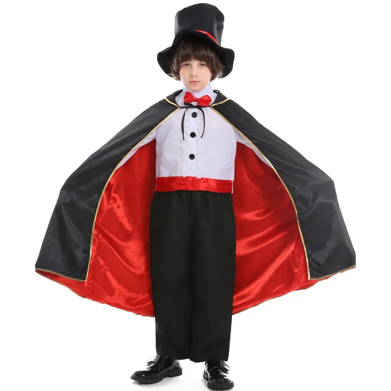 Halloween Boy Vampire Dracula Count Costume Kid Book Week Party Medieval Cosplay Fancy Dress