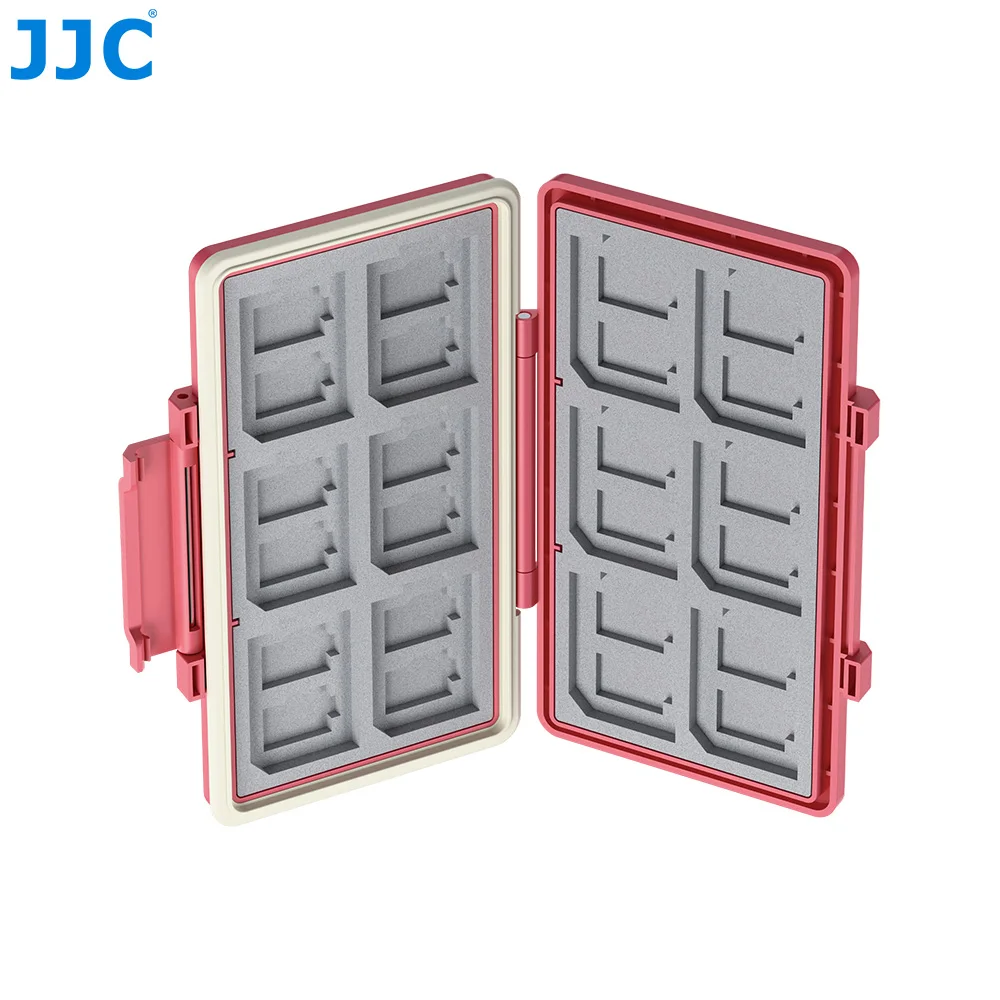 JJC TF-Karten- und SD-Karten-Etui für 24 Micro-SD-Karten, 12 SDXC/SDHC SD-Karten, Speicherkarten-Organizer, Stoßfestes Kartenetui – Detail 7