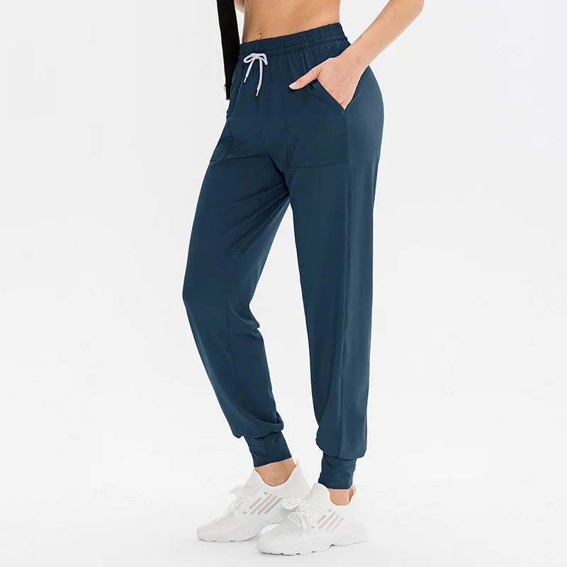 2023 Women Casual Running Sport Joggers Pants Quick Dry Gym Sweatpants With Pocket Drawstring Training Trousers Fit Yoga Pants